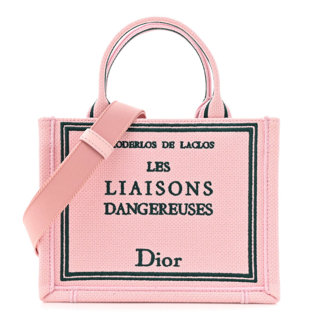 Canvas Embroidered Book Cover Mini Book Tote Pink Green £¨ Direct shipment via from wholesalehk.shop