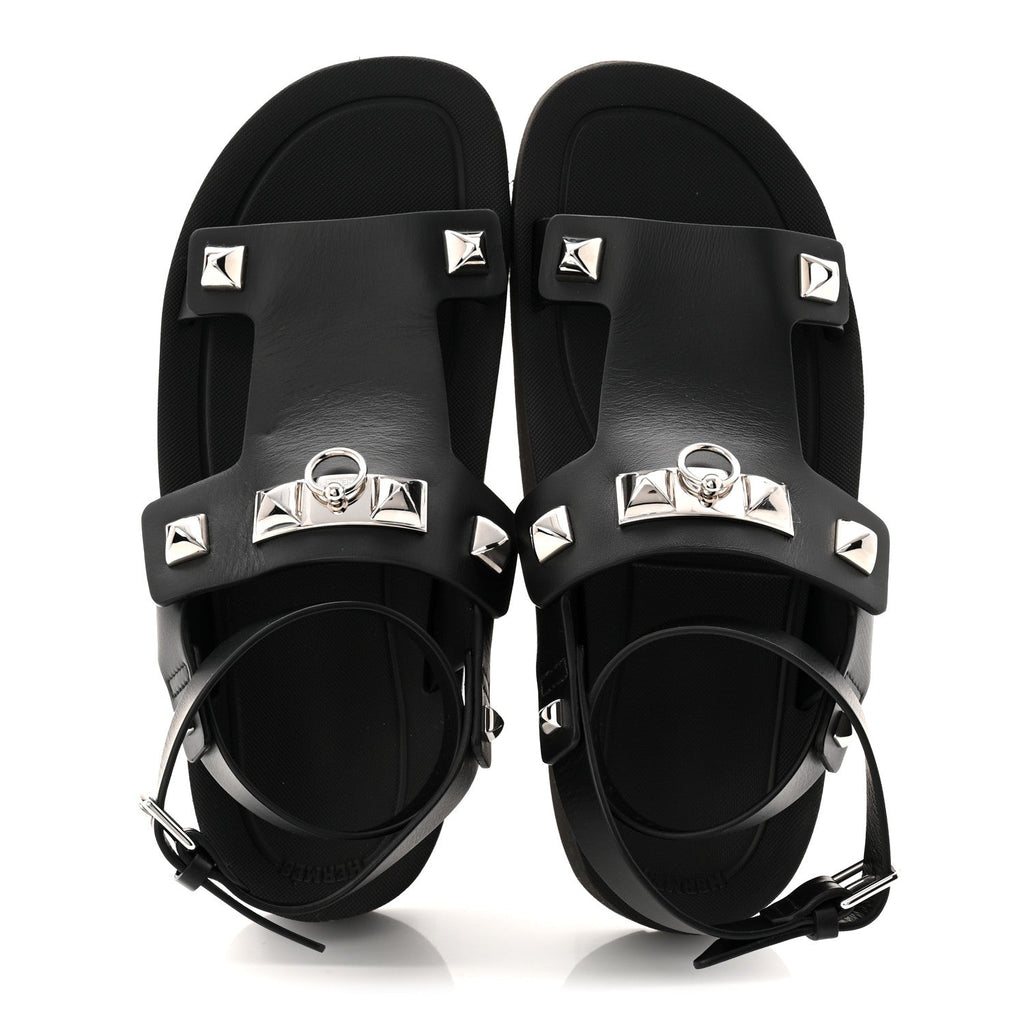 Calfskin Medor Studded Womens Intuition Sandals 37 Black wholesalehk.shop