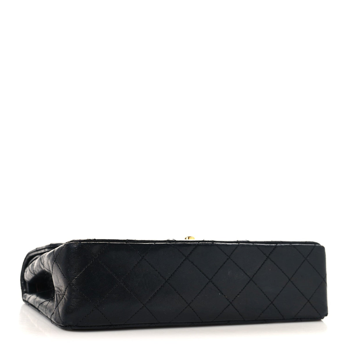 Lambskin Quilted Small Double Flap Black wholesalehk.shop