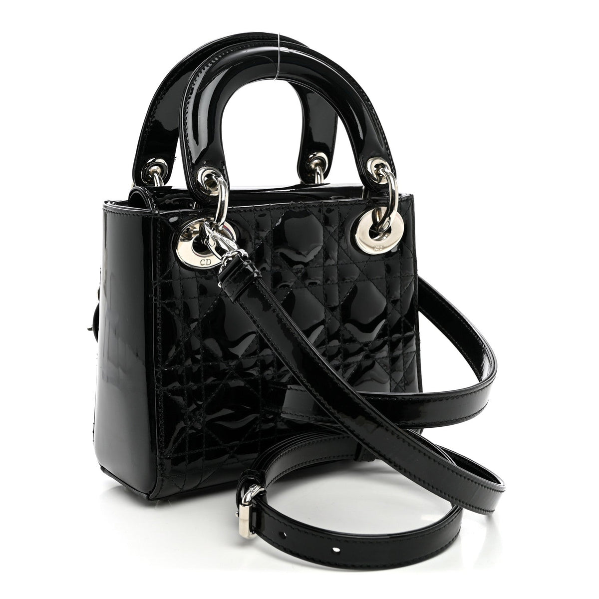 Patent Cannage Mini Lady Dior Black wholesalehk.shop