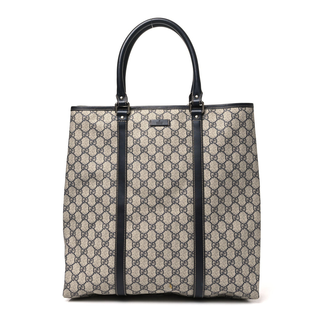 GG Plus Monogram Joy Vertical Tote Navy wholesalehk.shop