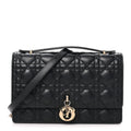 Lambskin Cannage Miss Dior Top Handle Bag Black wholesalehk.shop