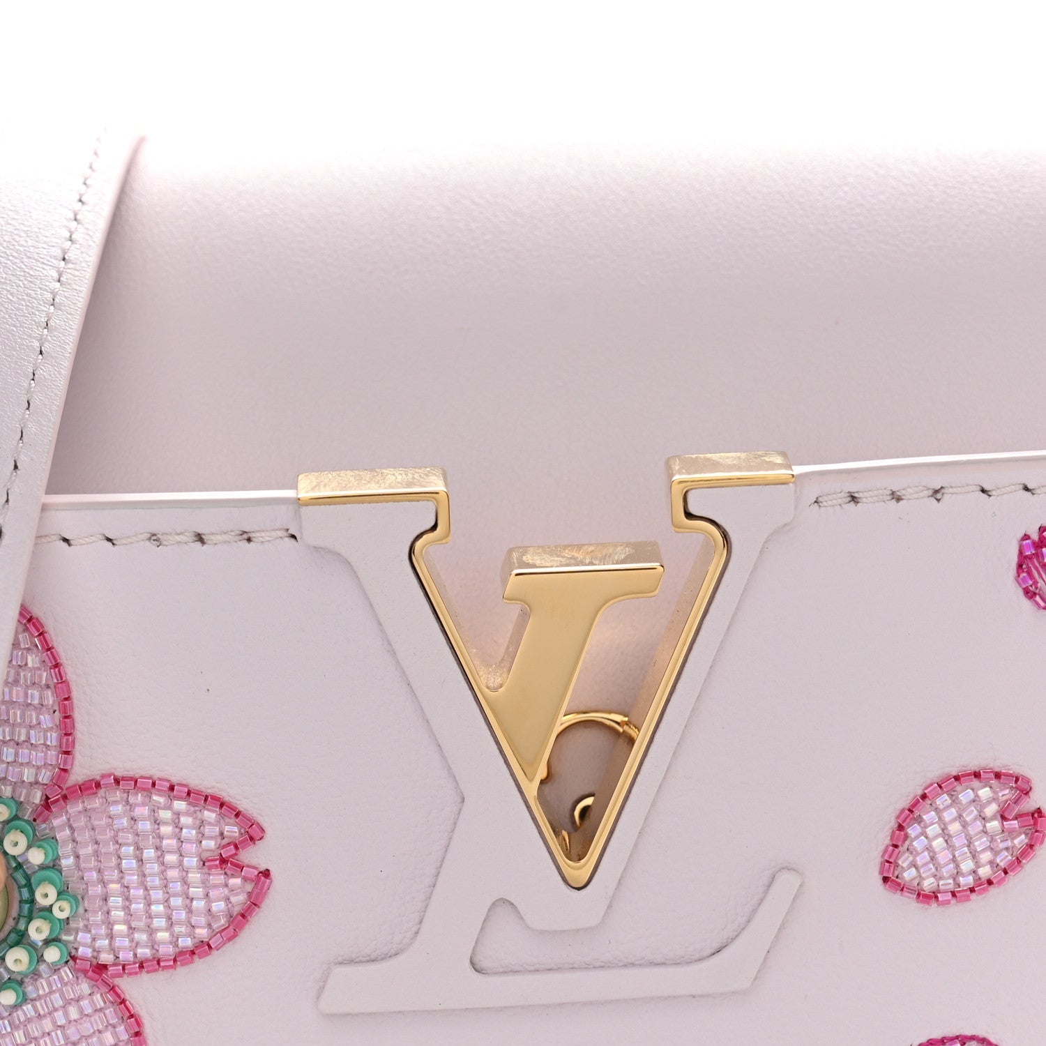 LV X TM Lambskin Beaded Embroidered Mini Cherry Blossom Capucines Pink £¨ Direct shipment via from wholesalehk.shop