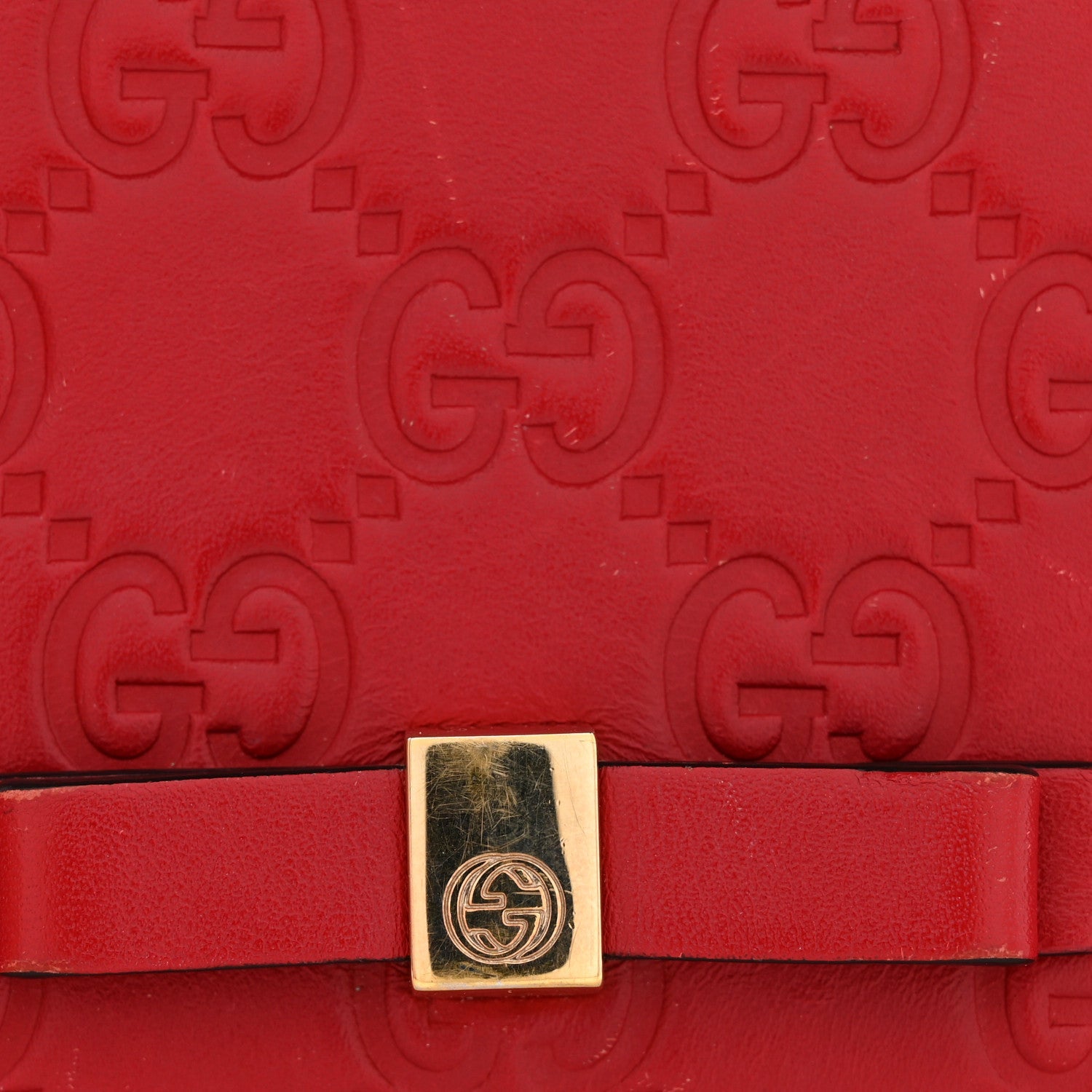 Guccissima Signature Bowy Chain Wallet Hibiscus Red £¨ Direct shipment via from wholesalehk.shop