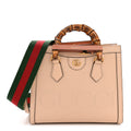 Calfskin Gucci Embossed Small Diana Tote Bag Pink wholesalehk.shop
