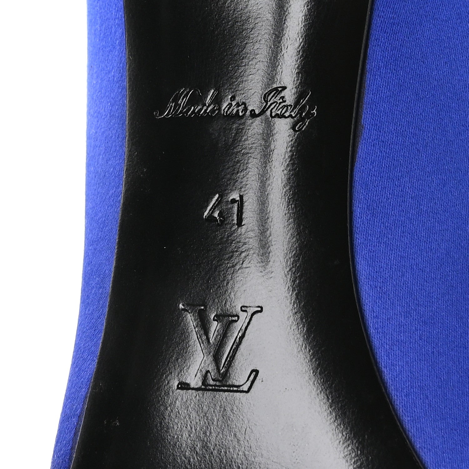 Satin Crystal Logo Pumps 41 Blue £¨ Direct shipment via from wholesalehk.shop