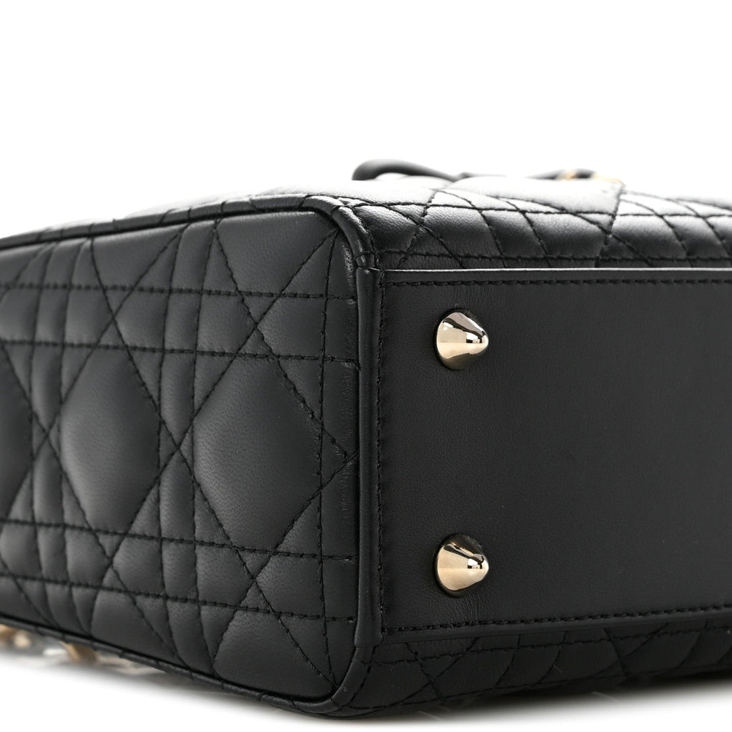 Lambskin Cannage Small Lady Dior Black wholesalehk.shop