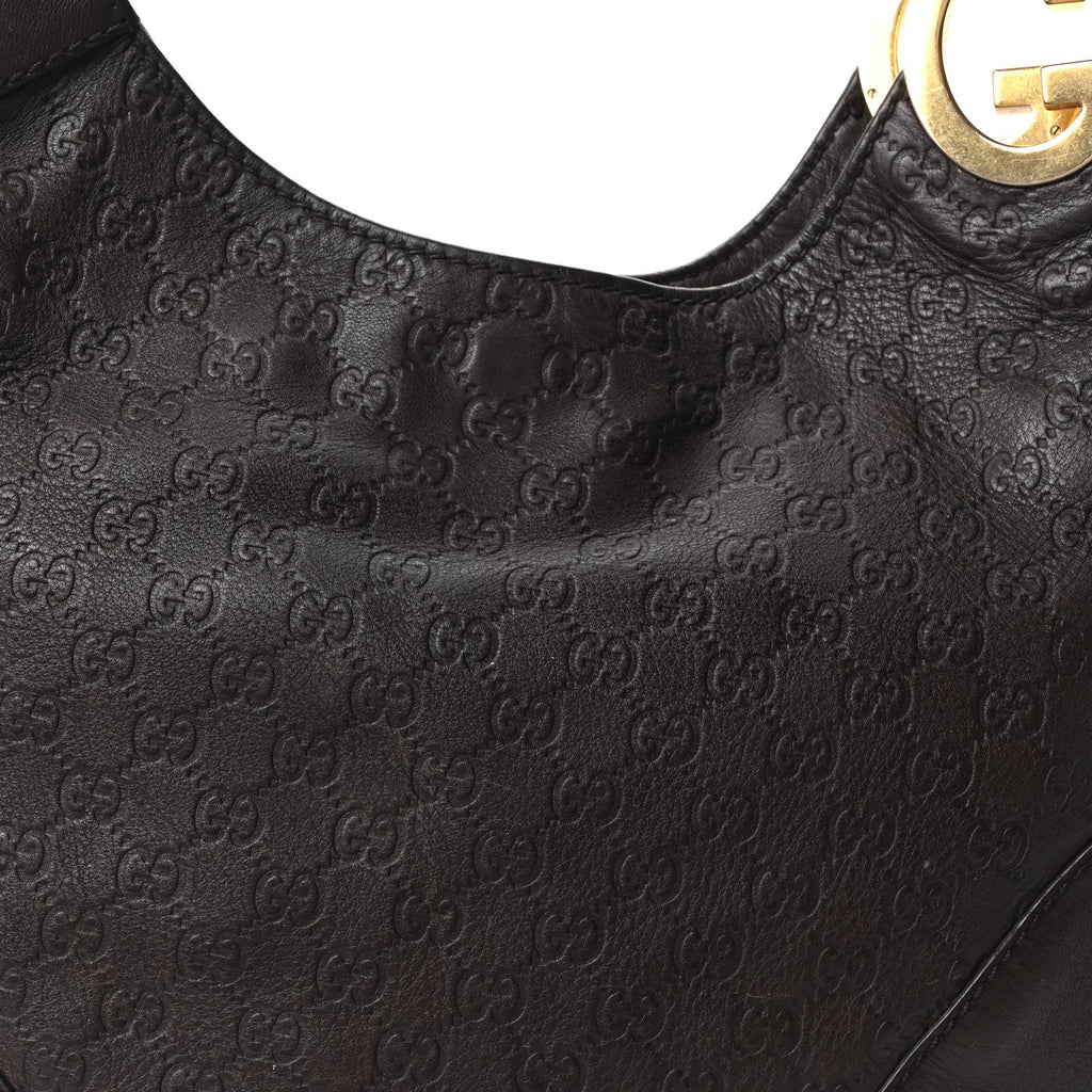 Guccissima Medium Charlotte Hobo Dark Brown £¨ Direct shipment via from wholesalehk.shop