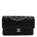 Caviar Quilted Small Double Flap Black wholesalehk.shop