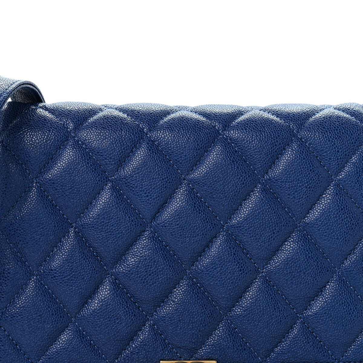 Caviar Quilted Boy Wallet On Chain WOC Dark Blue wholesalehk.shop