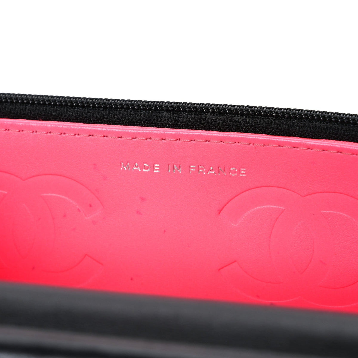 Calfskin Quilted Cambon Wallet on Chain WOC Black wholesalehk.shop
