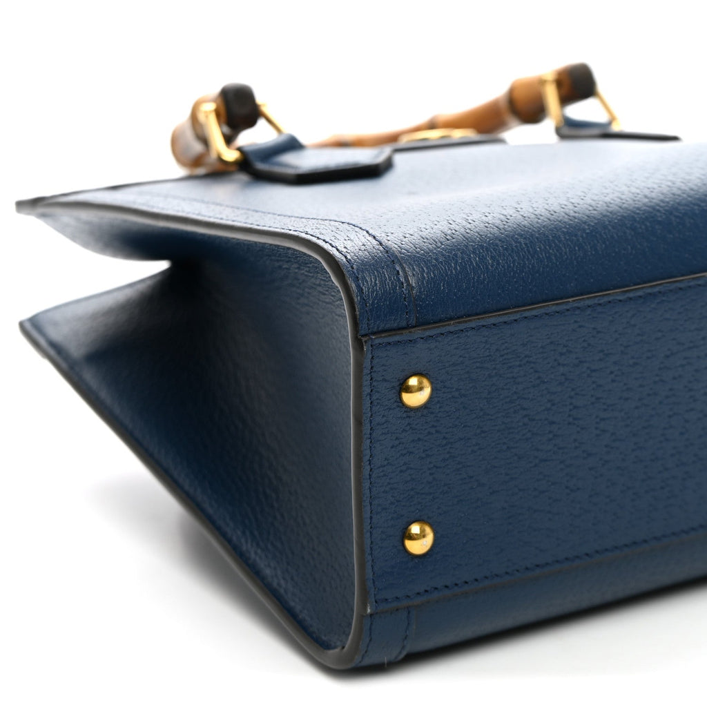 Textured Dollar Calfskin Web Small Diana Tote Bag Royal Crop wholesalehk.shop