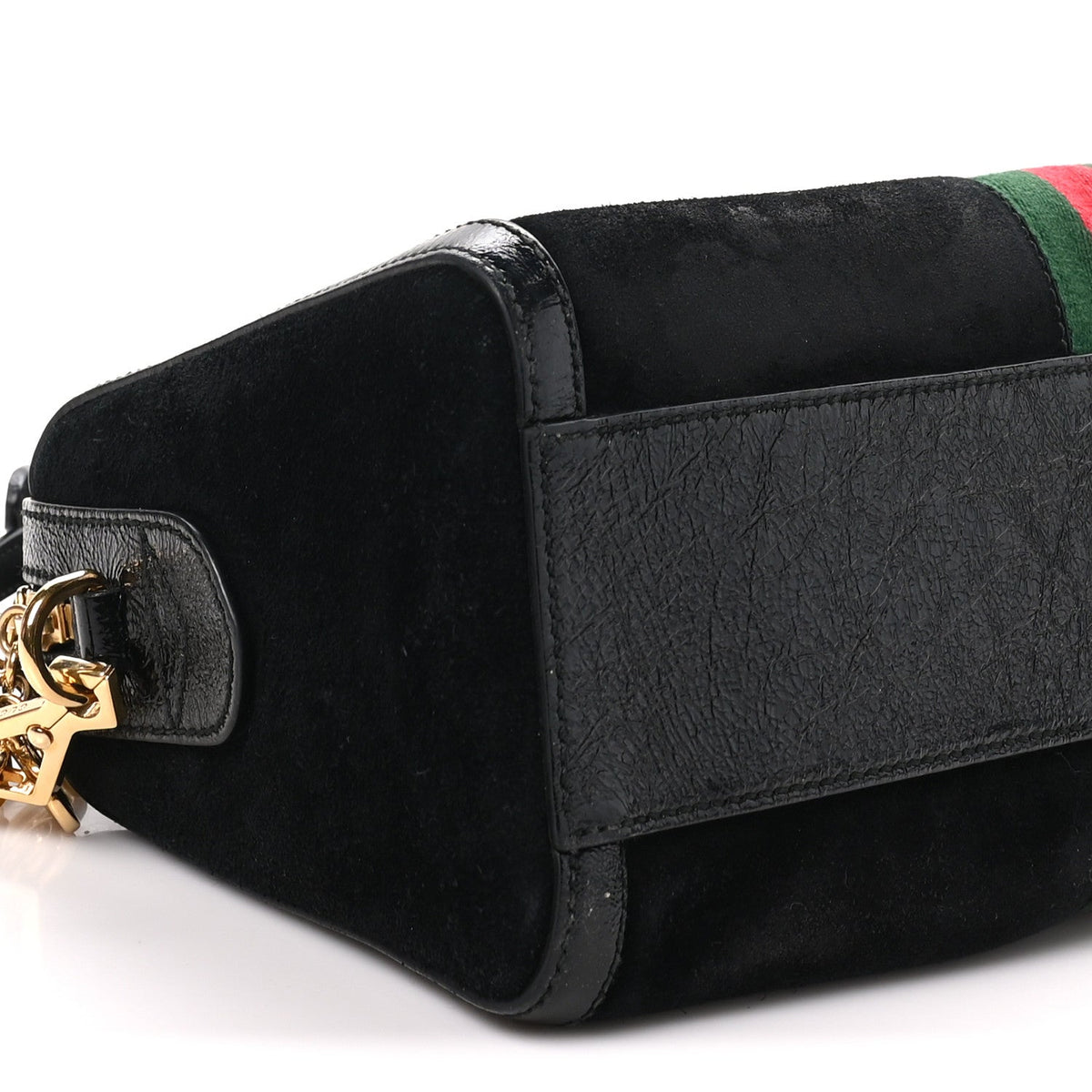 Suede Patent GG Web Medium Ophidia Boston Black wholesalehk.shop