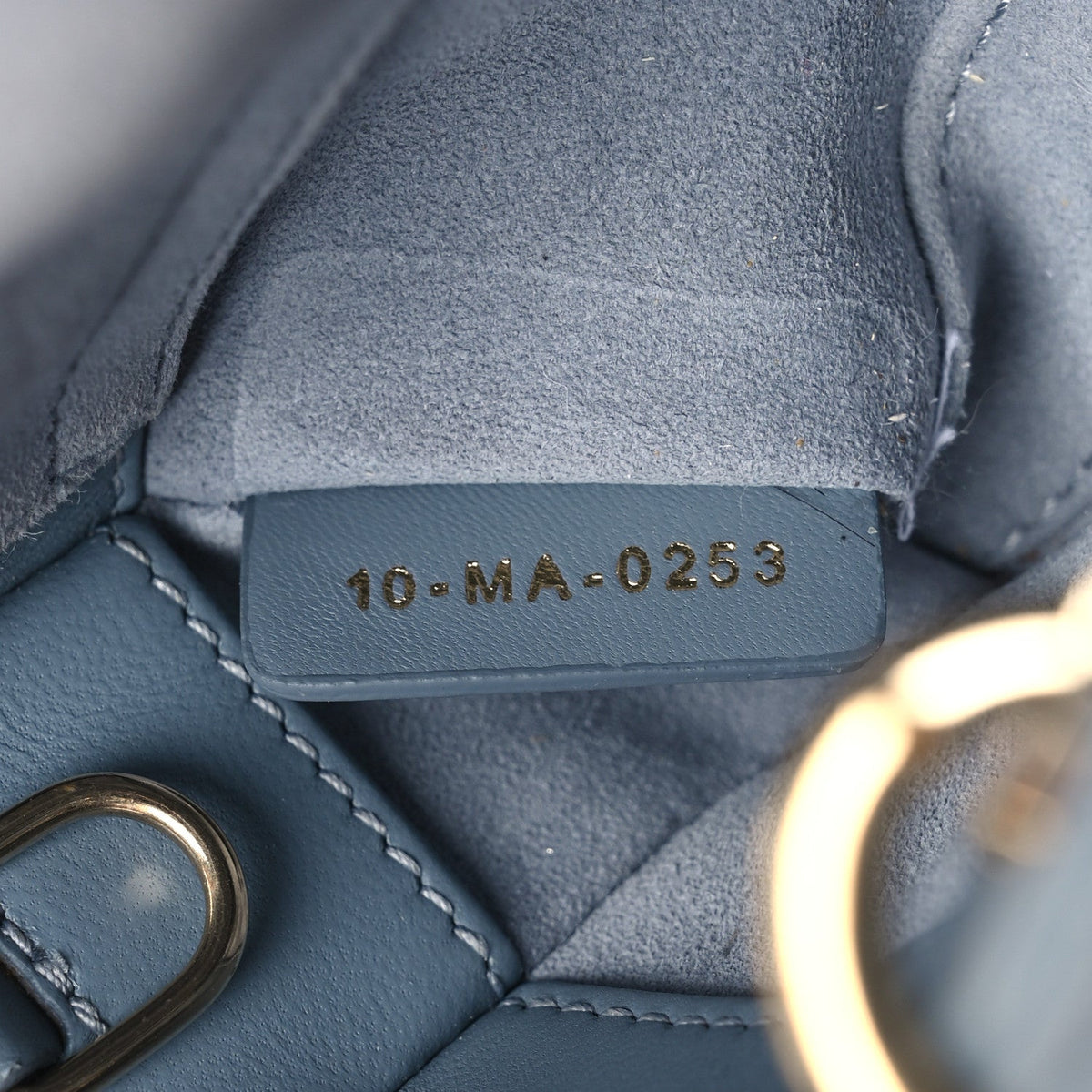 Lambskin Cannage Micro Lady D-Joy Cloud Blue wholesalehk.shop