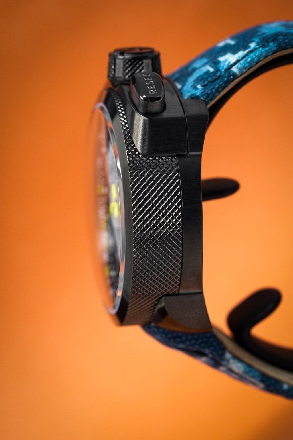 Bomberg Men's Chronograph Watch BOLT-68 Blue Camo Limited Edition wholesalehk.shop