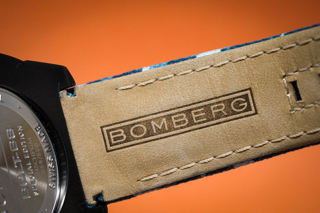 Bomberg Men's Chronograph Watch BOLT-68 Blue Camo Limited Edition wholesalehk.shop