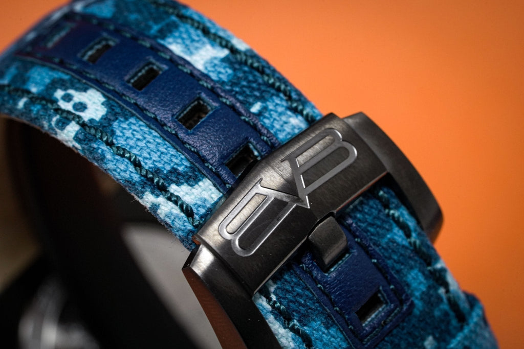 Bomberg Men's Chronograph Watch BOLT-68 Blue Camo Limited Edition wholesalehk.shop