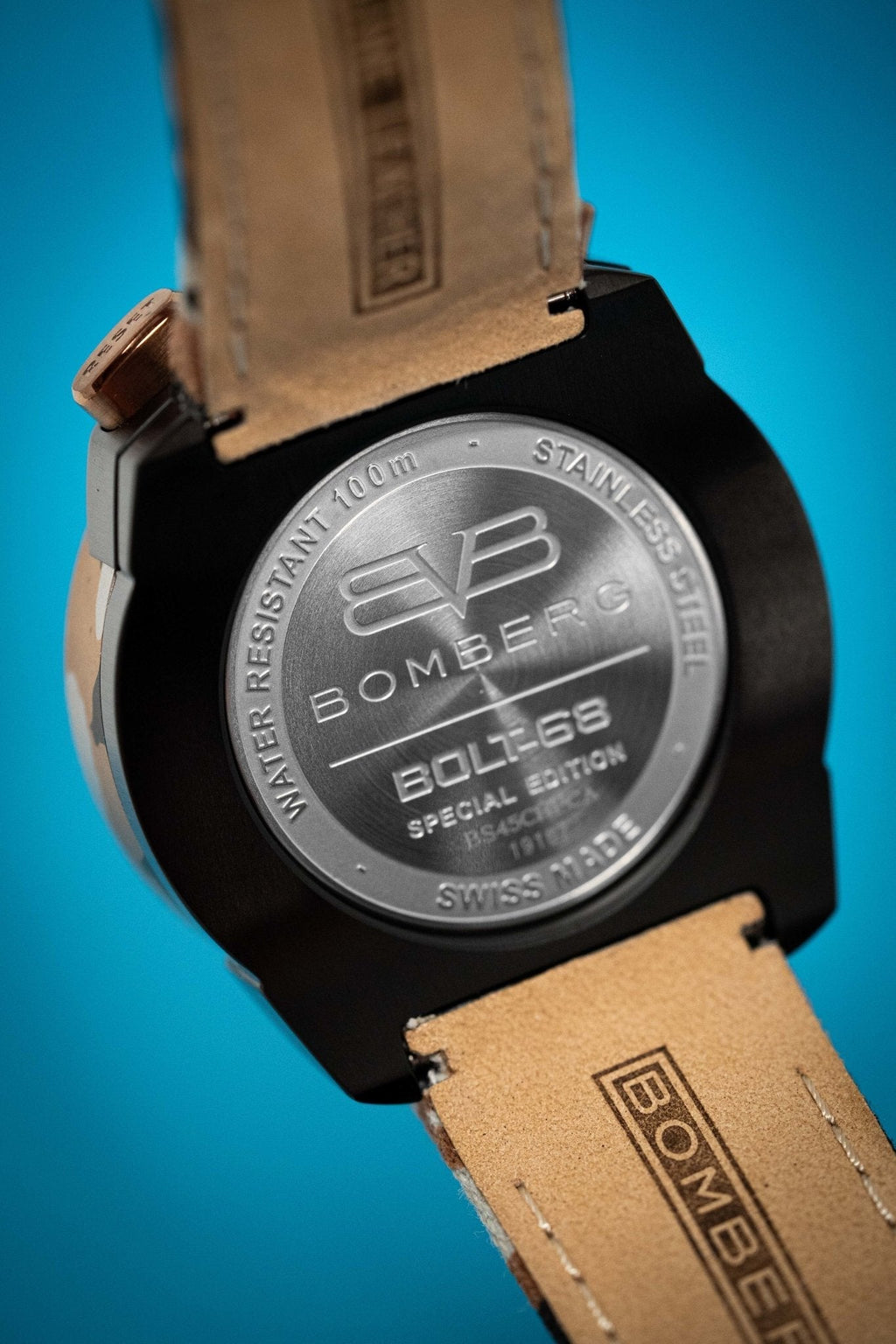 Bomberg Men's Chronograph Watch BOLT-68 Orange Camouflage Limited Edition wholesalehk.shop