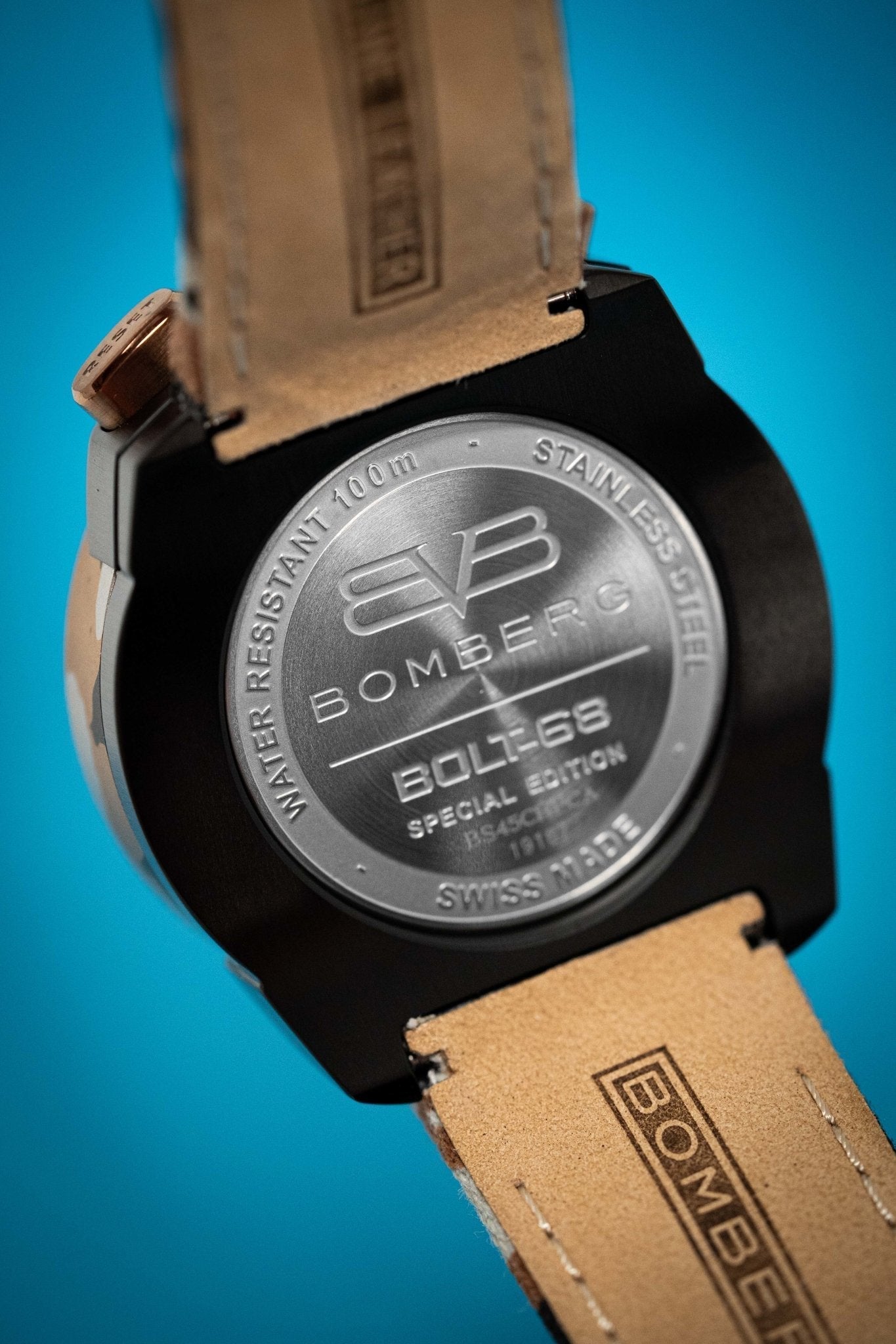 Bomberg Men's Chronograph Watch BOLT-68 Orange Camouflage Limited Edition wholesalehk.shop
