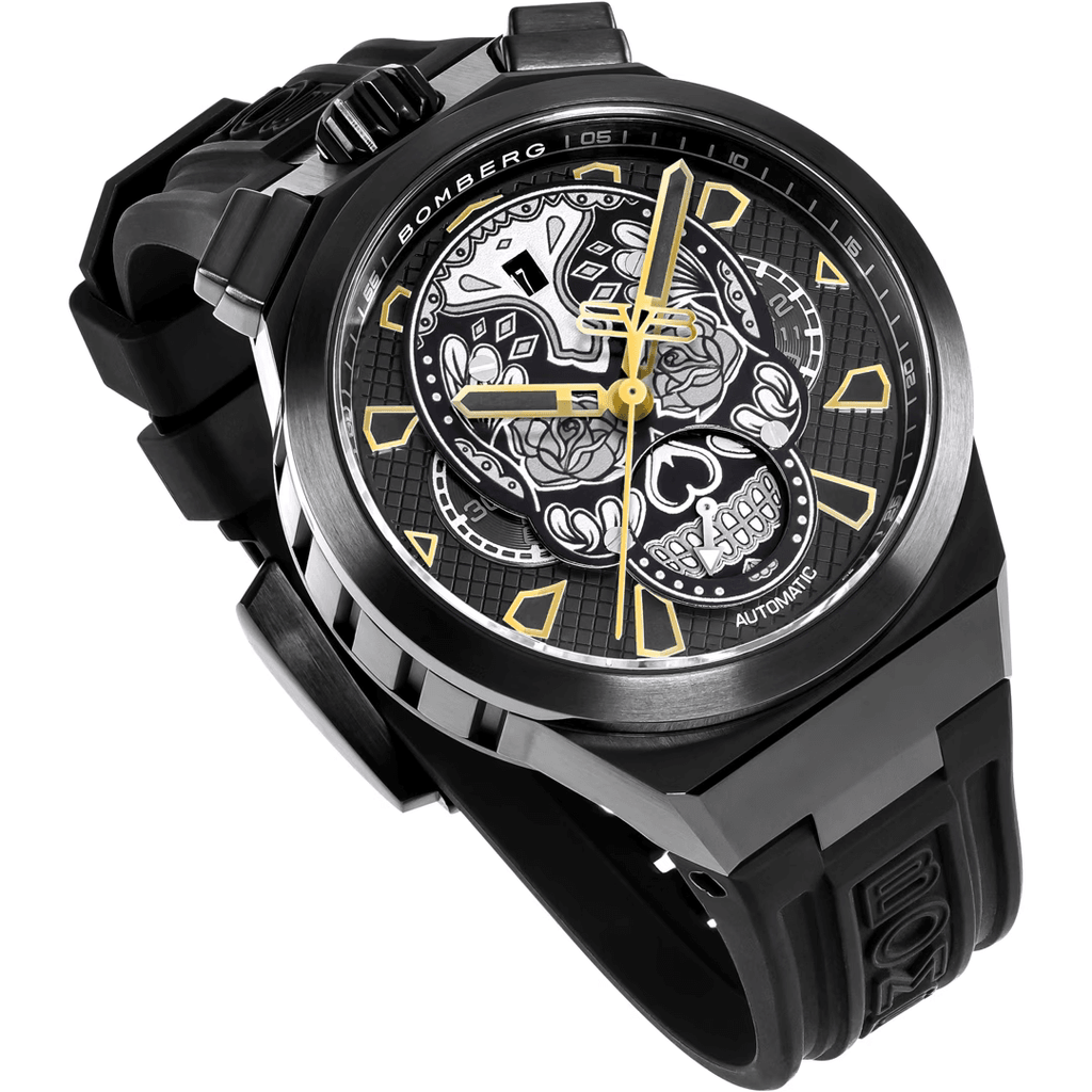 Bomberg Men's Bolt-68 Neo Calaveras Black Watch wholesalehk.shop