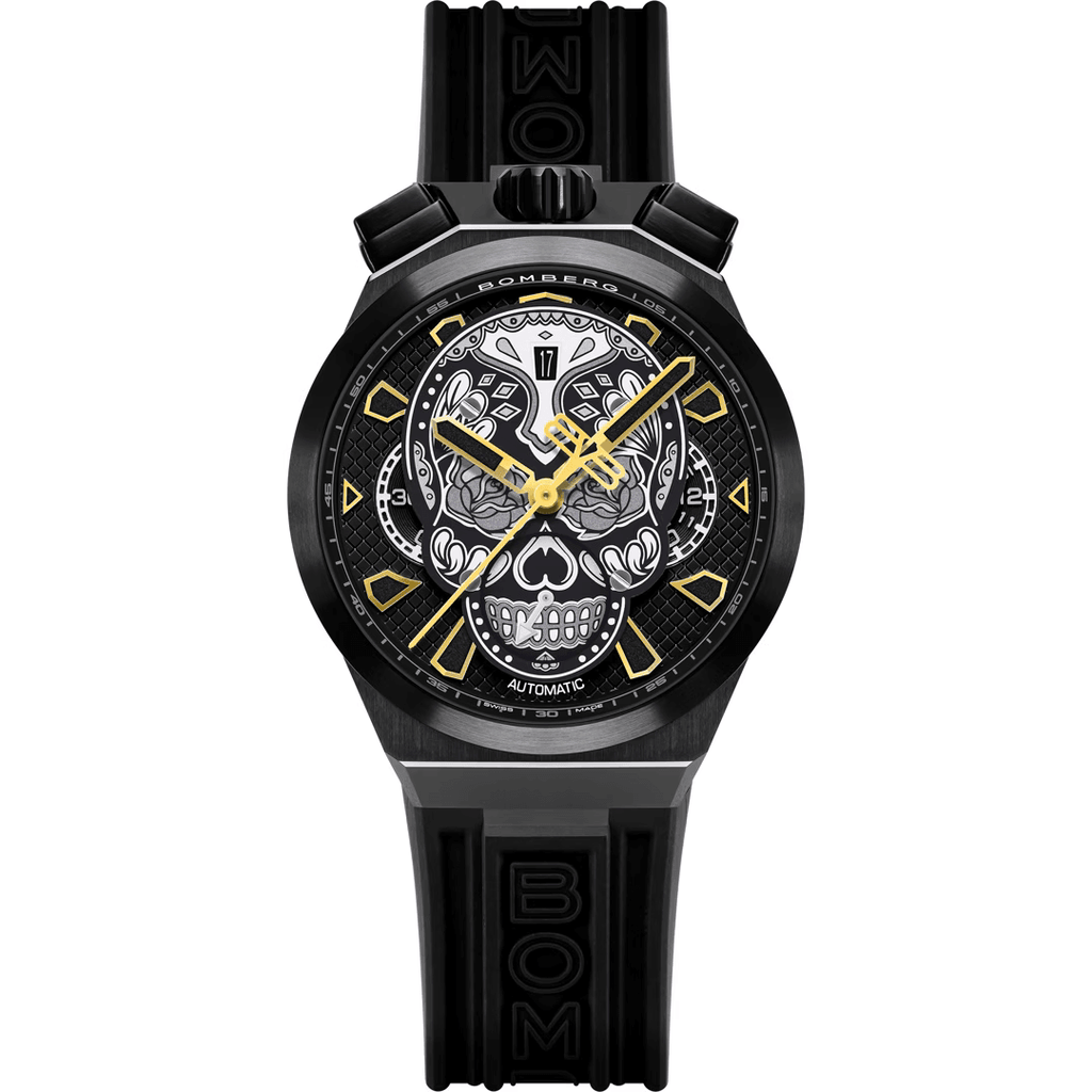 Bomberg Men's Bolt-68 Neo Calaveras Black Watch wholesalehk.shop