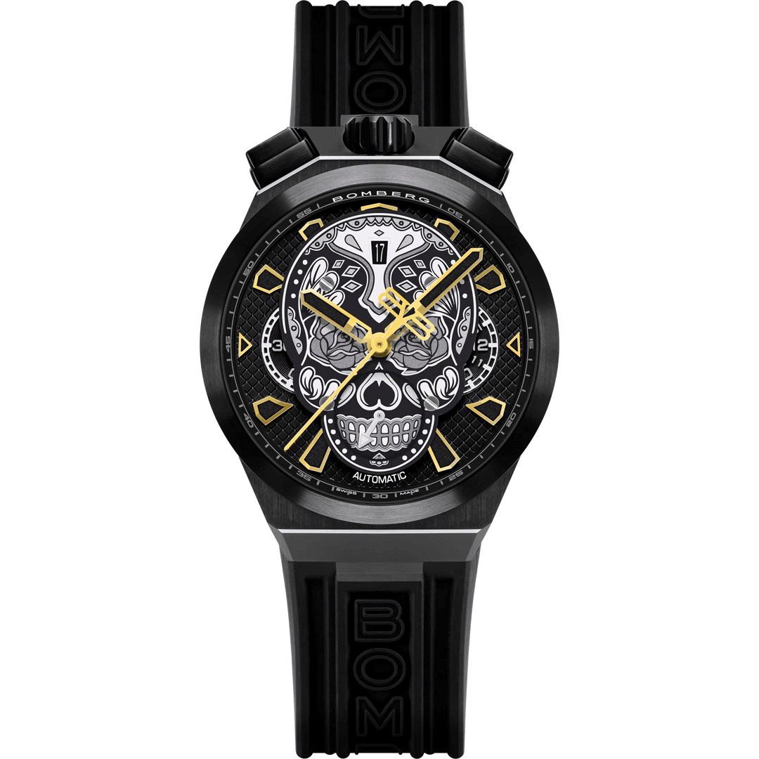 Bomberg Men's Bolt-68 Neo Calaveras Black Watch wholesalehk.shop