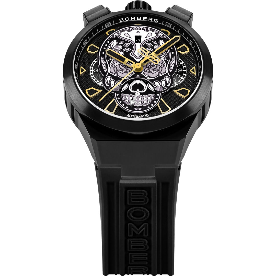 Bomberg Men's Bolt-68 Neo Calaveras Black Watch wholesalehk.shop