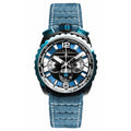 Bomberg Men's Chronograph Watch BOLT-68 Black PVD Blue wholesalehk.shop