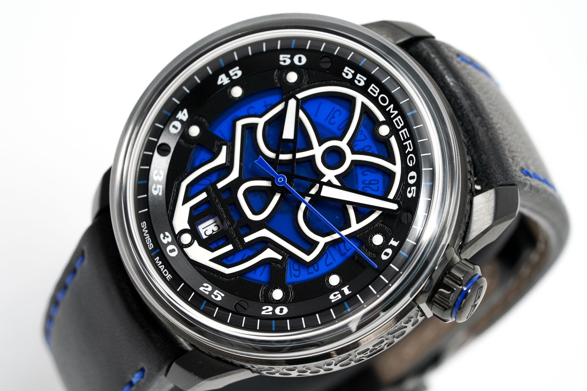 Bomberg Watch BB-01 Automatic Blue Skull wholesalehk.shop