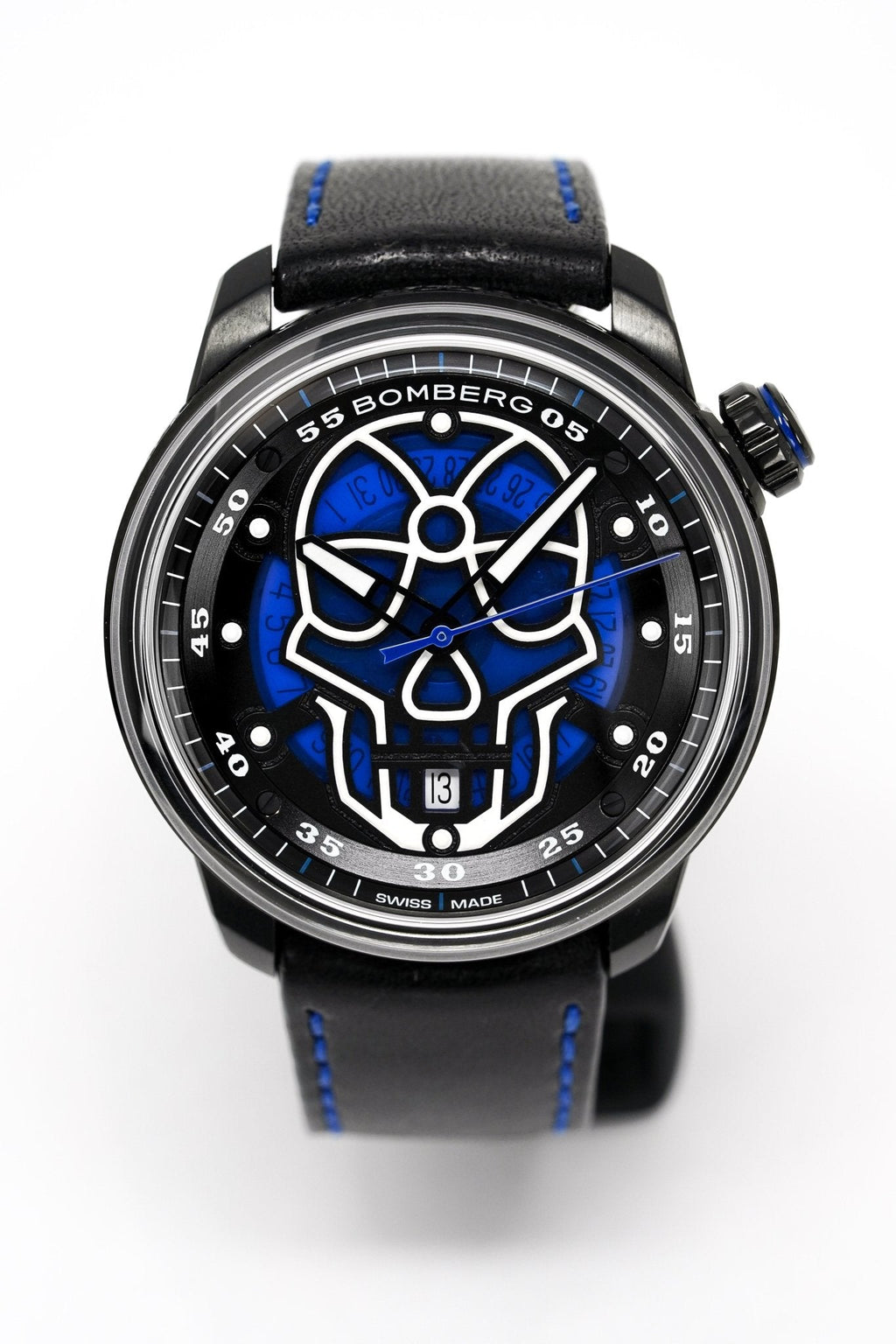 Bomberg Watch BB-01 Automatic Blue Skull wholesalehk.shop