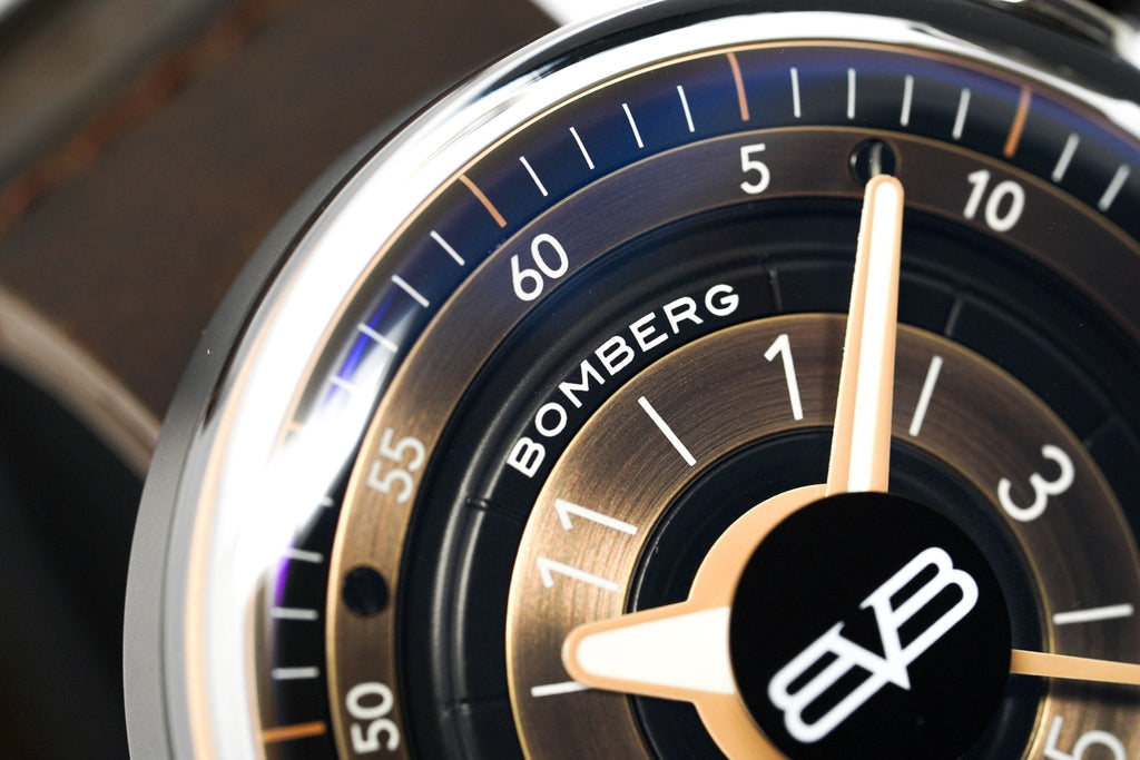 Bomberg Men's Watch BB-01 Black PVD Brown wholesalehk.shop