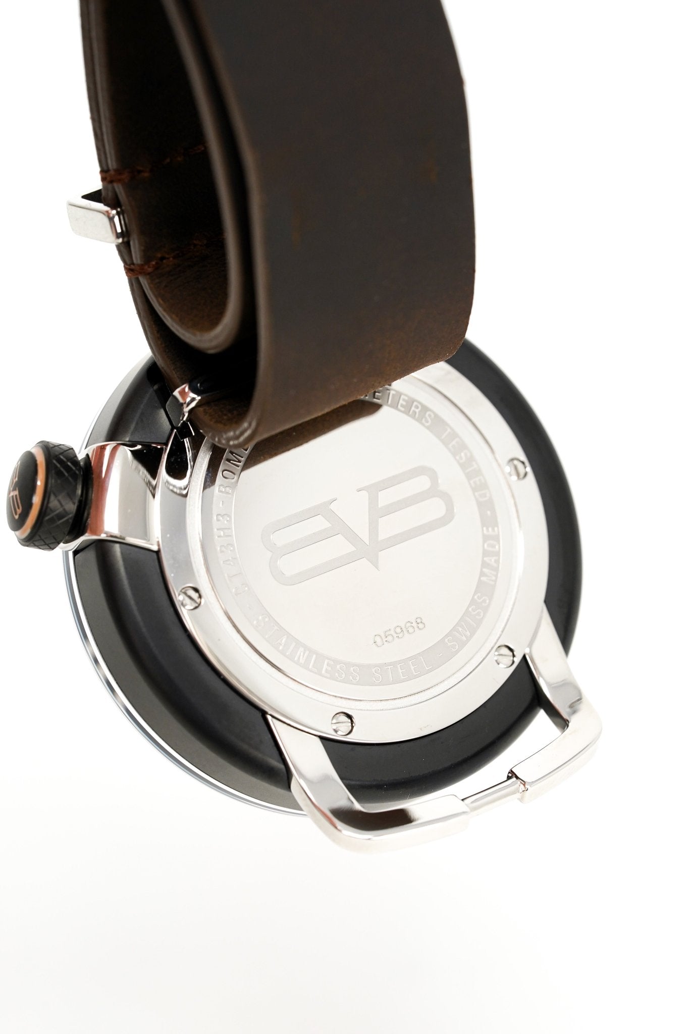Bomberg Men's Watch BB-01 Black PVD Brown wholesalehk.shop