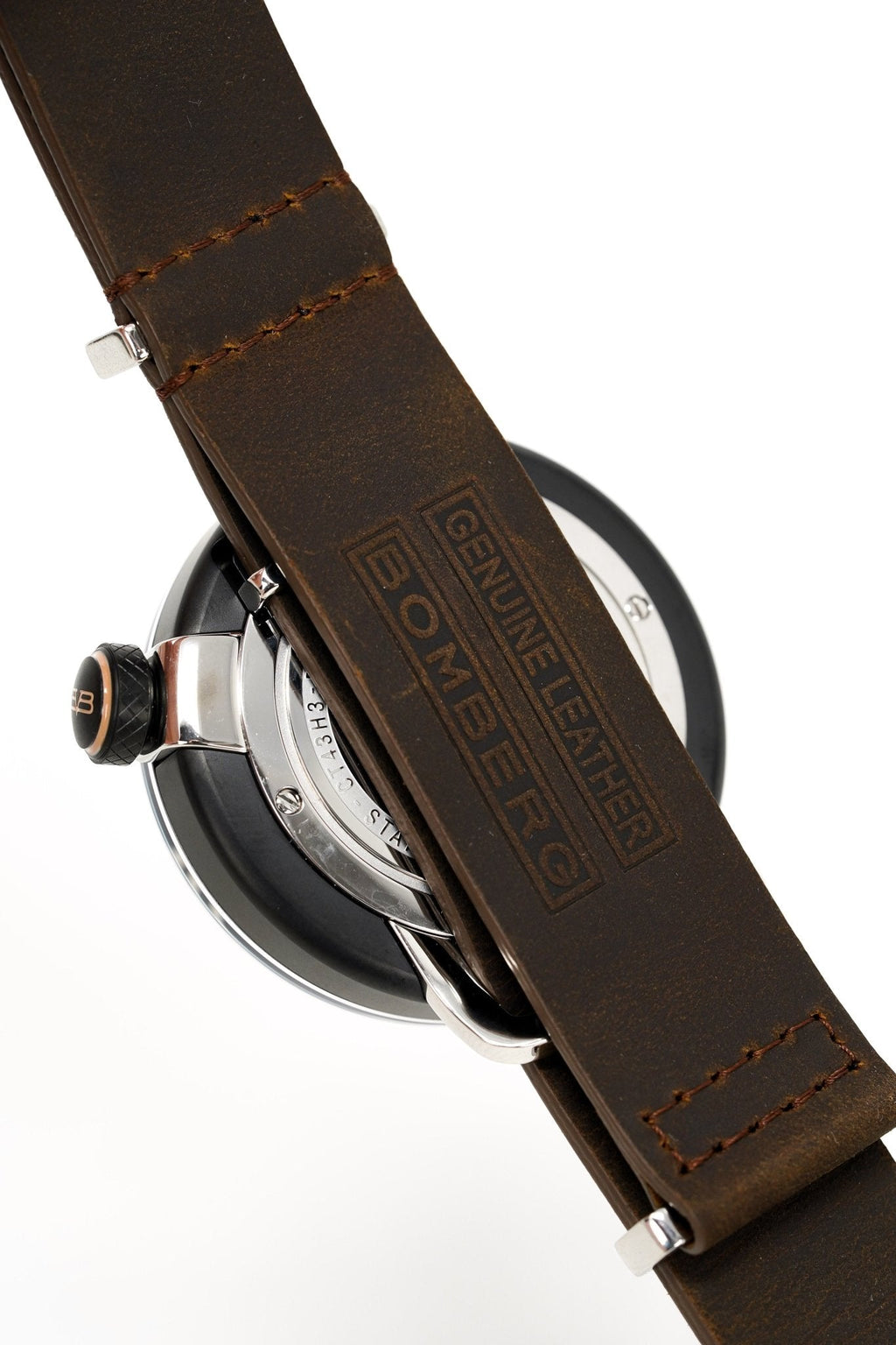 Bomberg Men's Watch BB-01 Black PVD Brown wholesalehk.shop