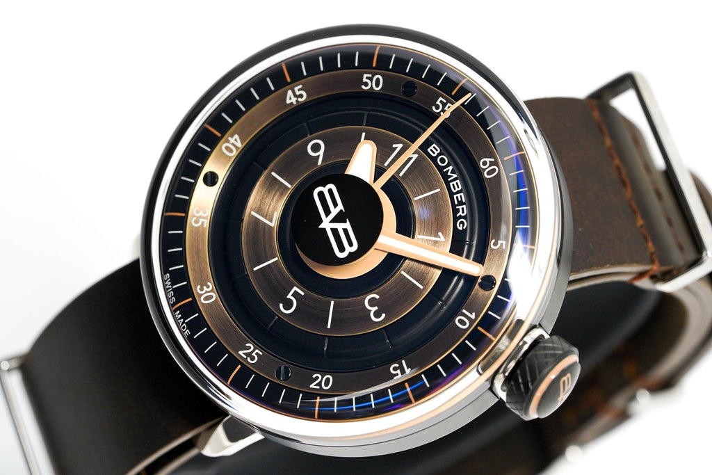 Bomberg Men's Watch BB-01 Black PVD Brown wholesalehk.shop