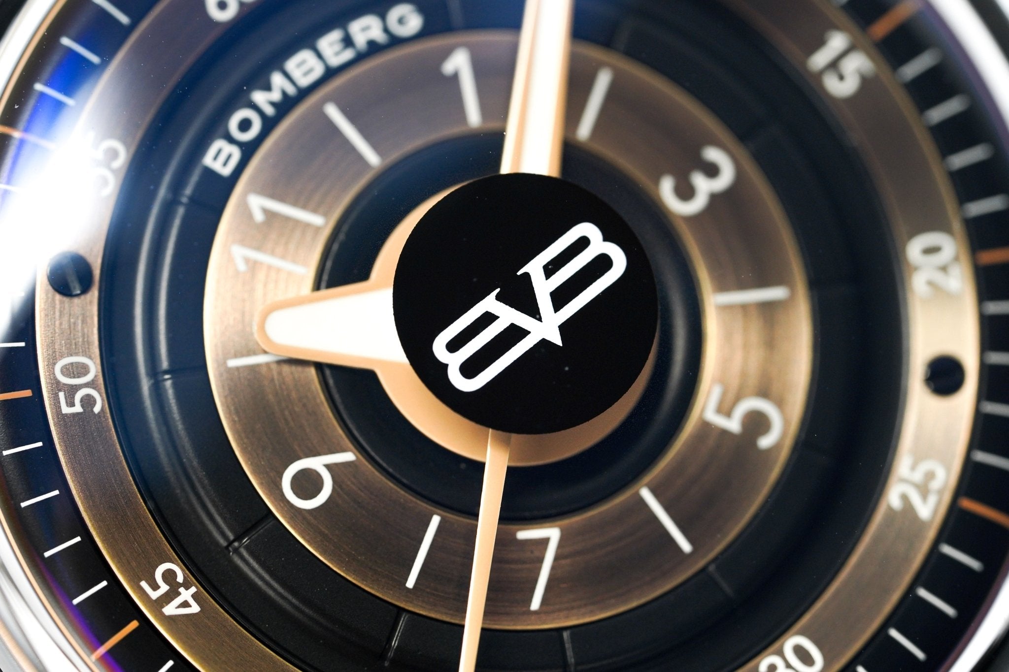 Bomberg Men's Watch BB-01 Black PVD Brown wholesalehk.shop