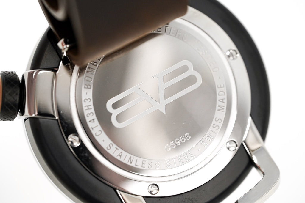 Bomberg Men's Watch BB-01 Black PVD Brown wholesalehk.shop