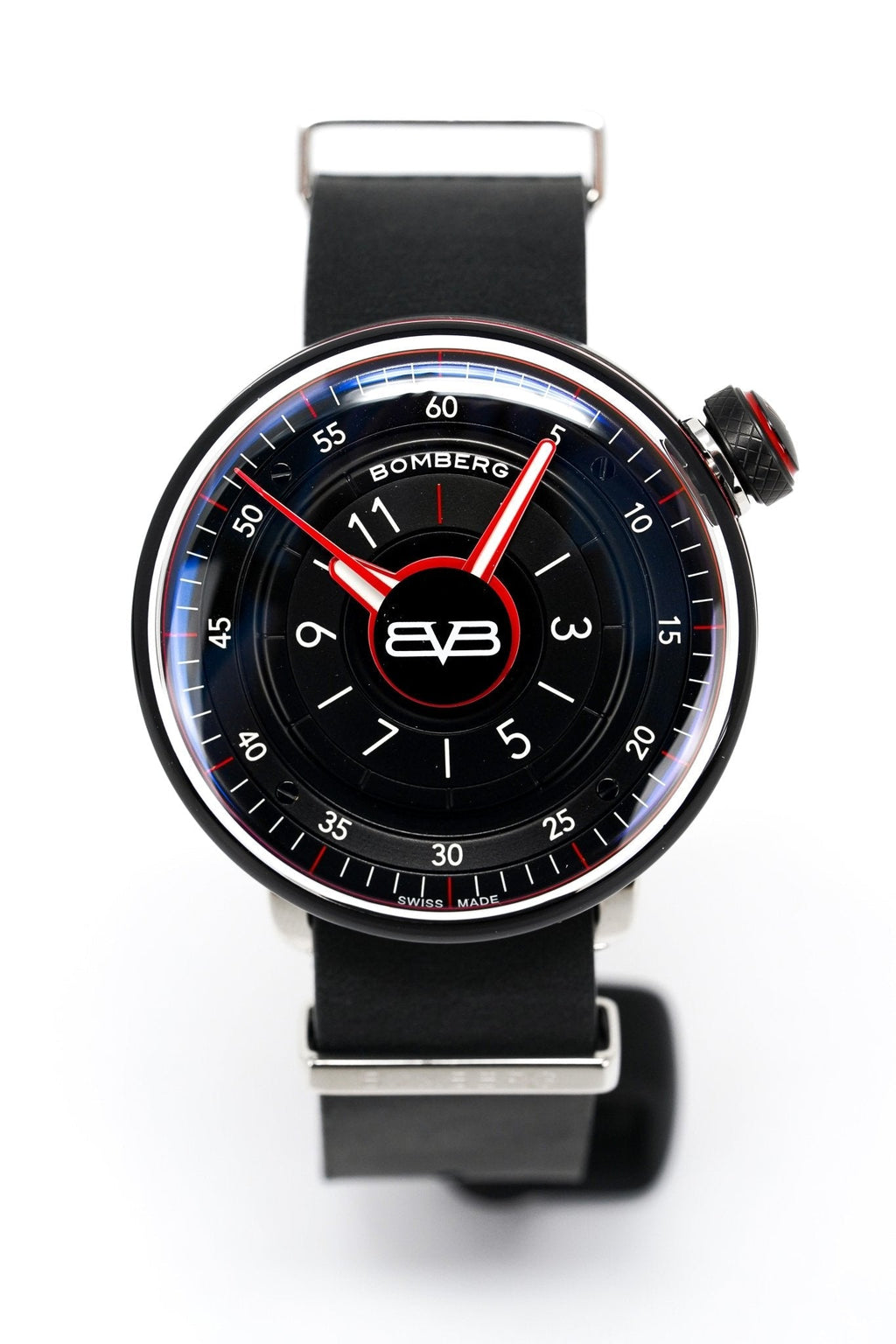 Bomberg Men's Watch BB-01 Black PVD Red wholesalehk.shop