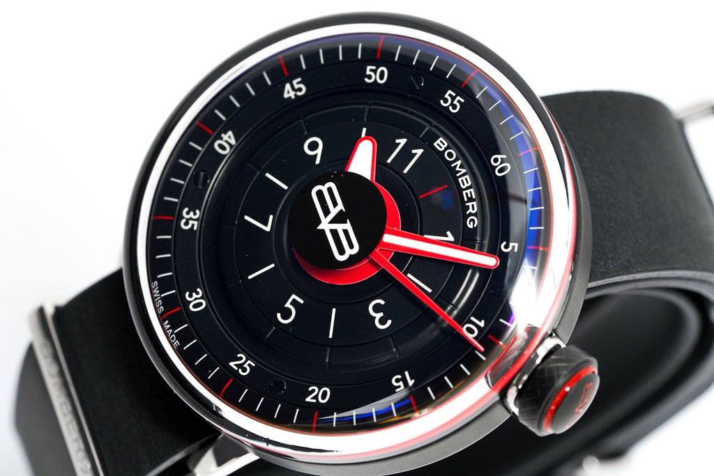 Bomberg Men's Watch BB-01 Black PVD Red wholesalehk.shop