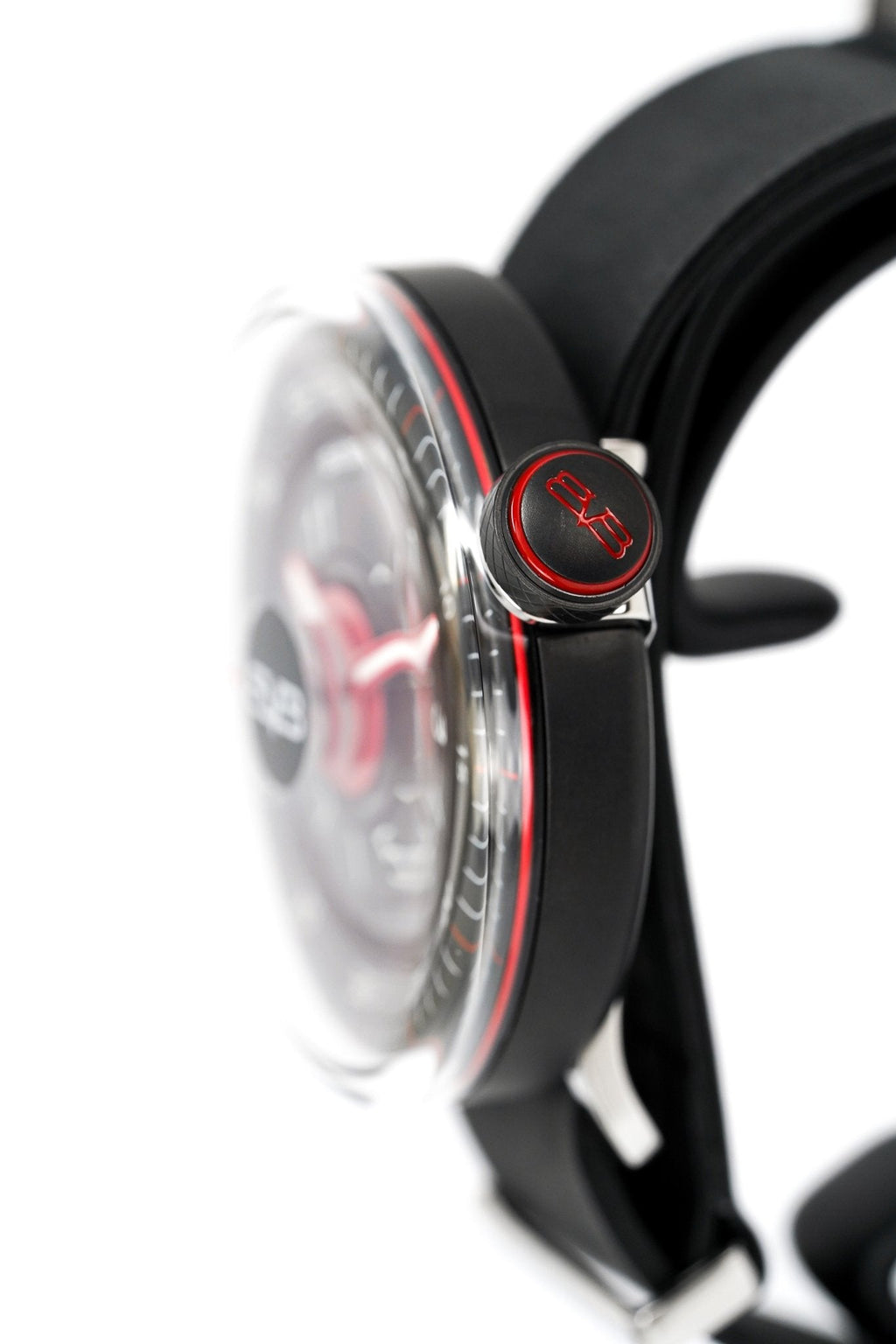 Bomberg Men's Watch BB-01 Black PVD Red wholesalehk.shop
