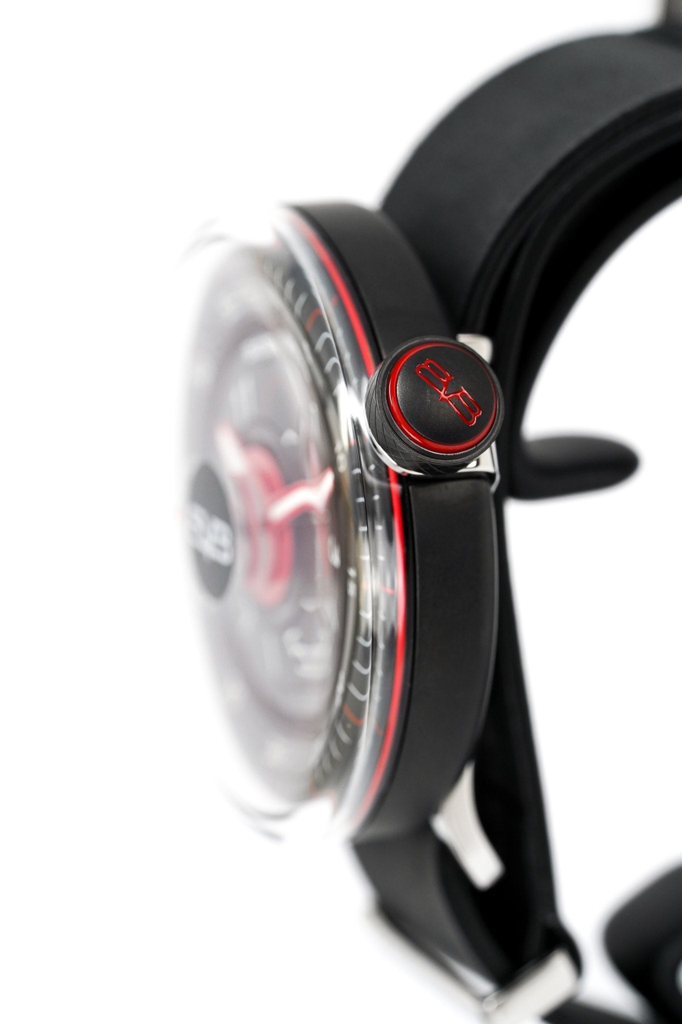 Bomberg Men's Watch BB-01 Black PVD Red wholesalehk.shop