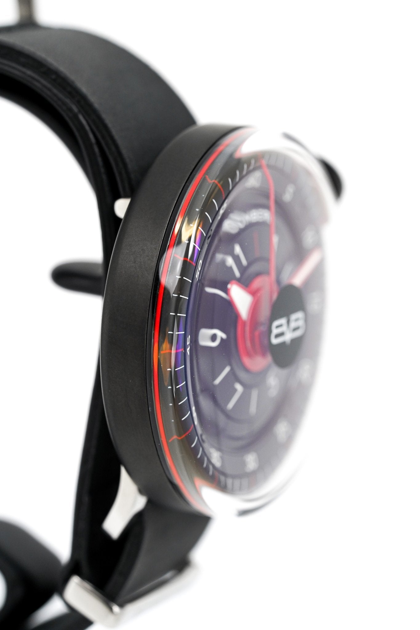 Bomberg Men's Watch BB-01 Black PVD Red wholesalehk.shop
