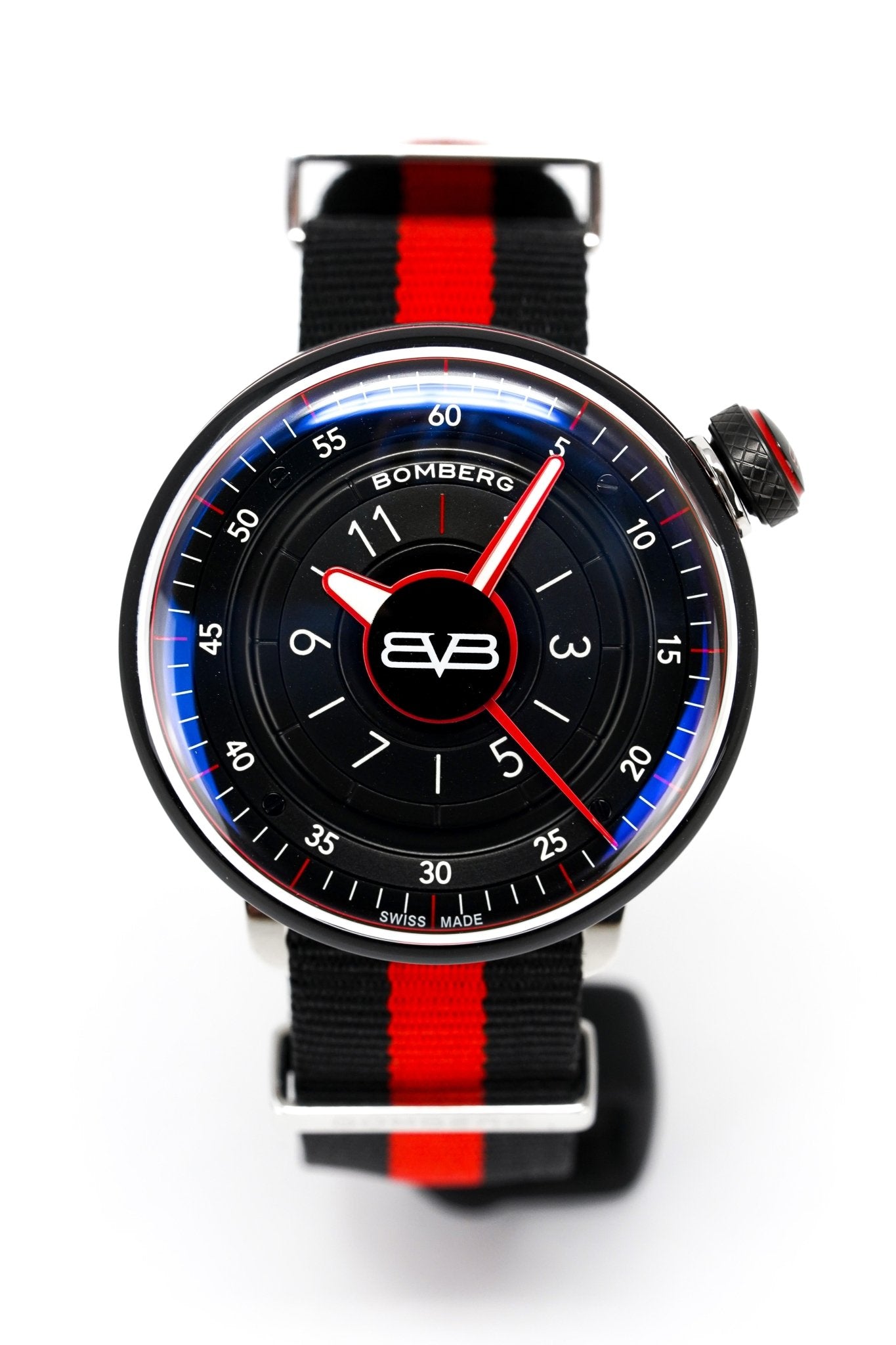 Bomberg Men's Watch BB-01 Black PVD Red wholesalehk.shop