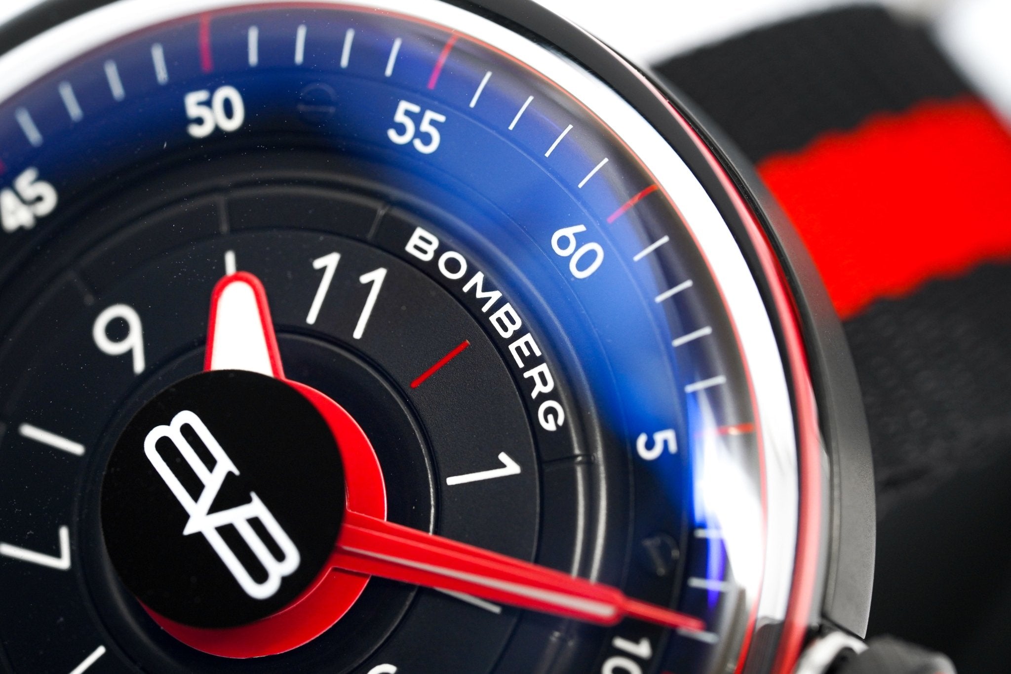 Bomberg Men's Watch BB-01 Black PVD Red wholesalehk.shop