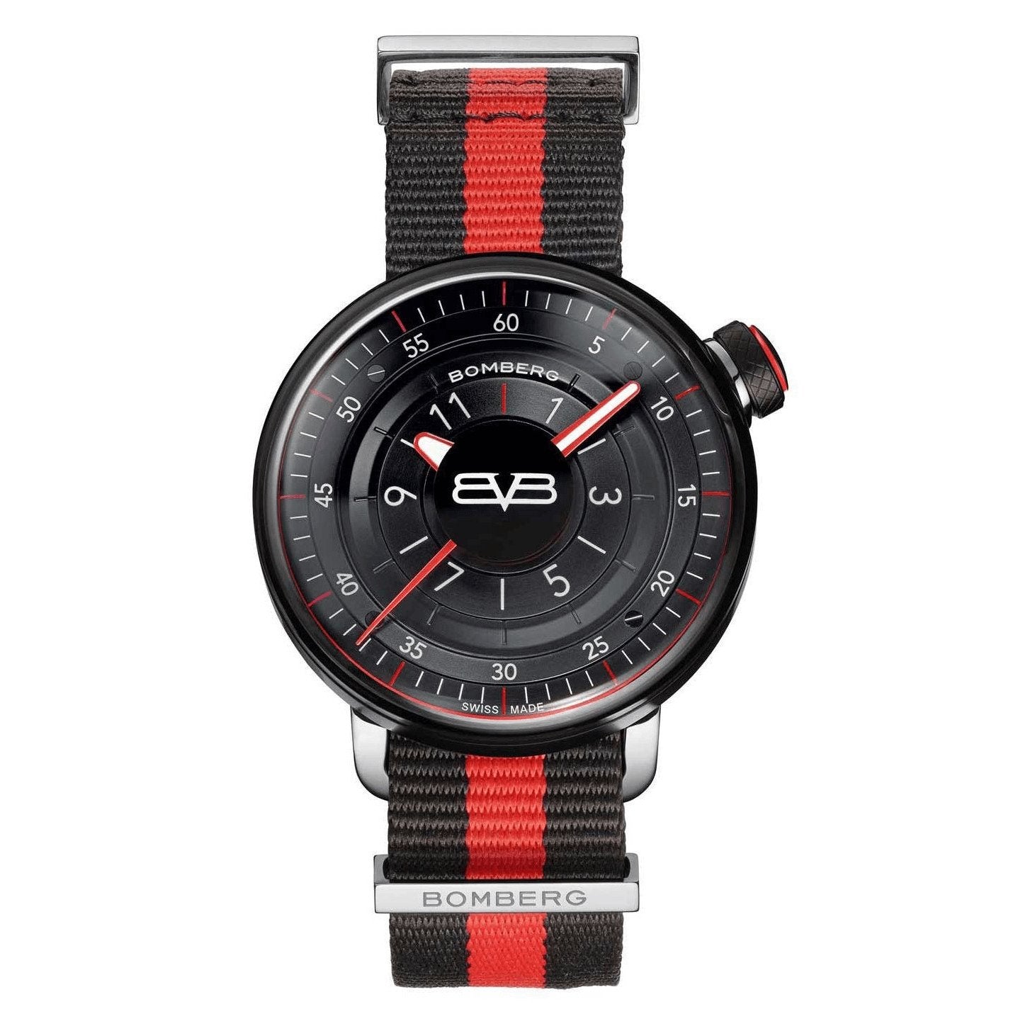 Bomberg Men's Watch BB-01 Black PVD Red wholesalehk.shop
