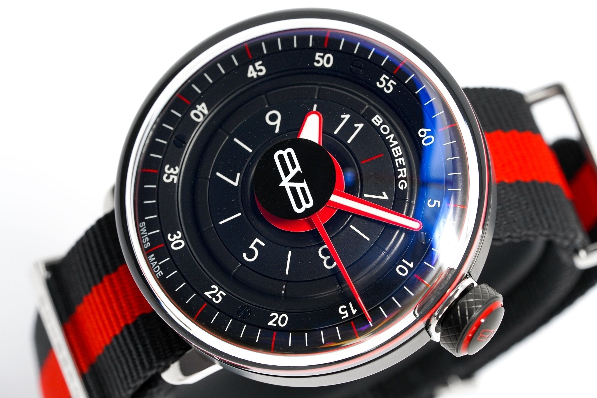 Bomberg Men's Watch BB-01 Black PVD Red wholesalehk.shop