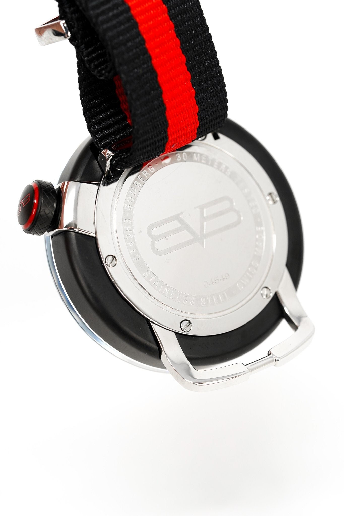 Bomberg Men's Watch BB-01 Black PVD Red wholesalehk.shop