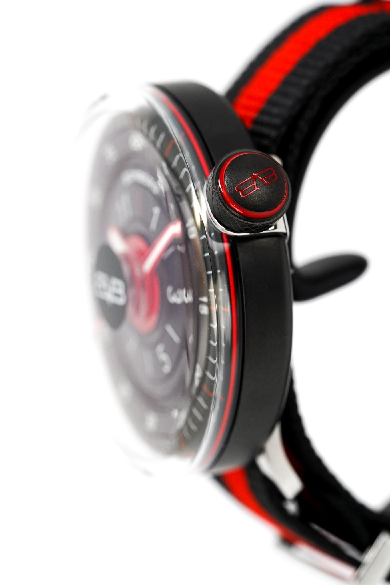 Bomberg Men's Watch BB-01 Black PVD Red wholesalehk.shop
