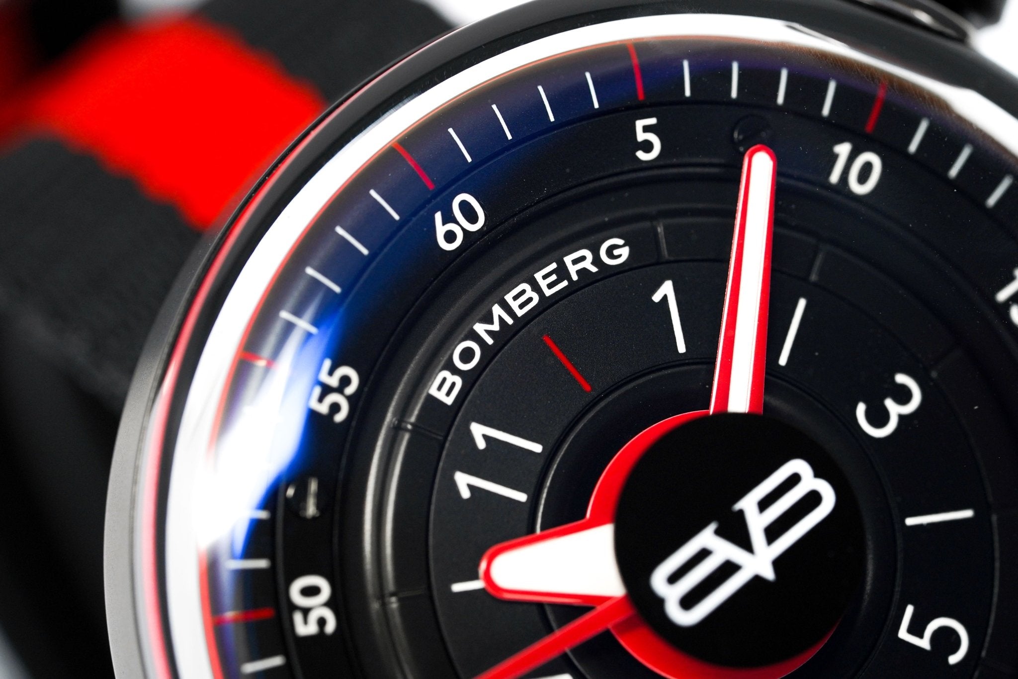Bomberg Men's Watch BB-01 Black PVD Red wholesalehk.shop
