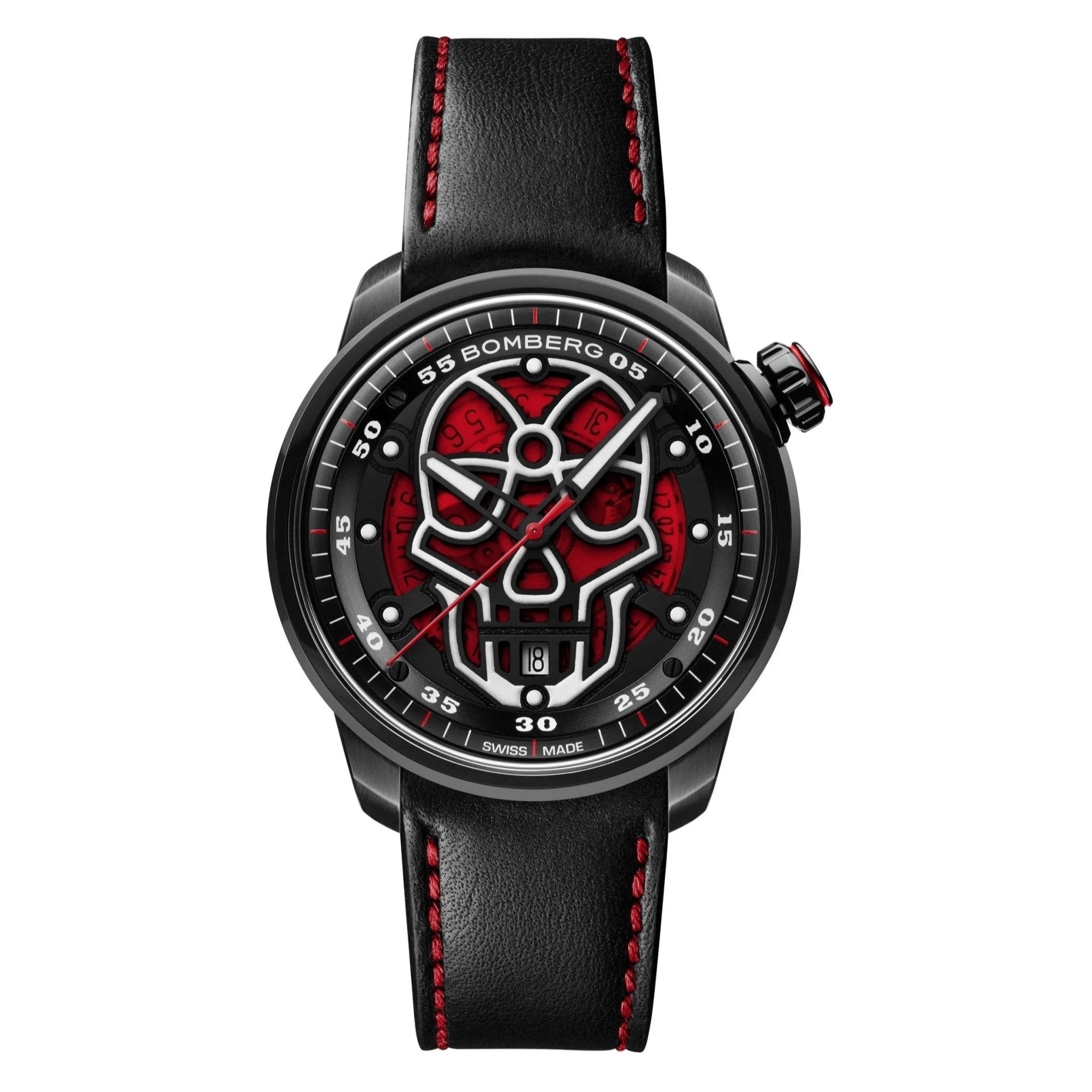 Bomberg Watch BB-01 Automatic Red Skull wholesalehk.shop