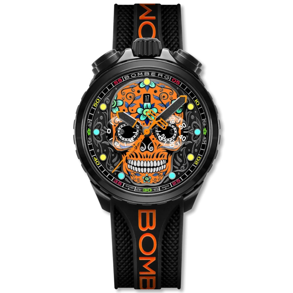 Bomberg Sugar Skull Orange Men's Limited Edition Watch wholesalehk.shop